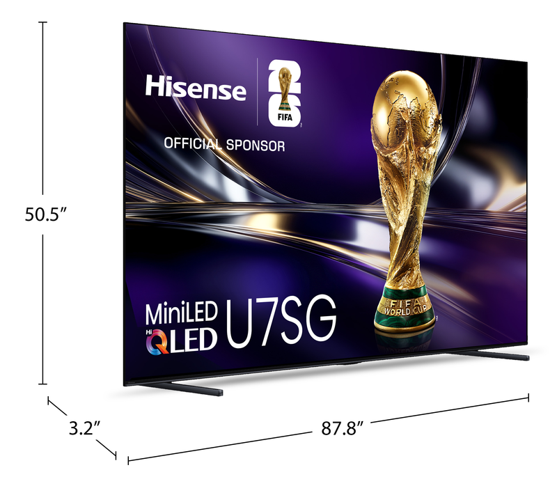 Hisense 100\" U7SG Mini-LED QLED 4K UHD AI Anti-Glare TV (100U7SG) - 2026 Model