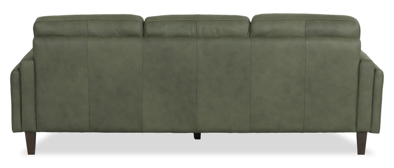 Chateau d’Ax Venice 91\" Traditional Genuine Leather Sofa – Green