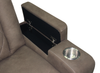 Venture 35.83” Faux Suede Reclining Chair with Storage and Cupholders - Chocolate | Fauteuil inclinable Venture de 35,83 po en suédine avec rangement et porte-gobelets - chocolat