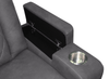Venture 35.83” Faux Suede Power Reclining Chair with Power Headrests, Cupholders, and USB Port - Grey | Fauteuil à inclinaison électrique Venture de 35,83 po en suédine avec appuie-têtes électriques, porte-gobelets et port USB - gris