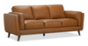 Viero 86.2" Genuine Leather Sofa - Caramel   | Sofa Viero de 86,2 po en cuir véritable - caramel
