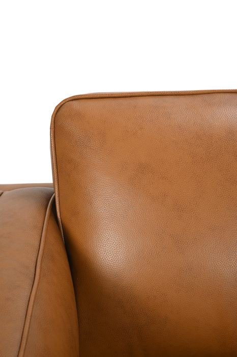 Viero 86.2\" Genuine Leather Sofa - Caramel  