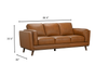 Viero 86.2" Genuine Leather Sofa - Caramel   | Sofa Viero de 86,2 po en cuir véritable - caramel