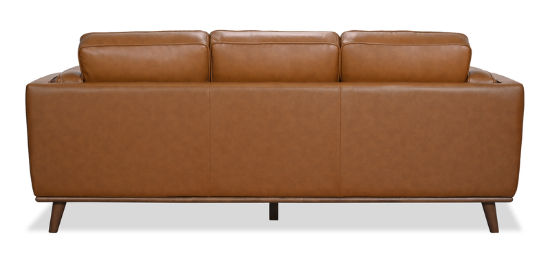 Viero 86.2\" Genuine Leather Sofa - Caramel  