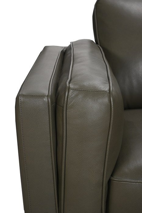 Viero 86.2\" Genuine Leather Sofa - Green  