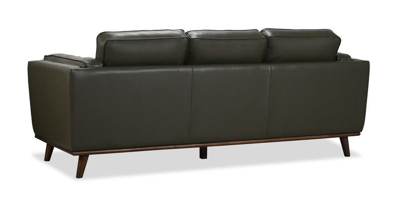 Viero 86.2\" Genuine Leather Sofa - Green  