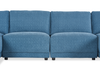 Voyage Modular 4-Piece U-Shaped Fabric Sectional with Removable Back Cushions – Blue | Sofa sectionnel modulaire en forme de U Voyage 4 pièces en tissu avec coussins de dossier amovibles - bleu
