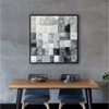 Abstract Rhythms Hand Painted Heavy Textured Wall Art – 36” x 48” | Œuvre d’art murale « Abstract Rhythms » peinte à la main à texture épaisse - 36 po x 48 po