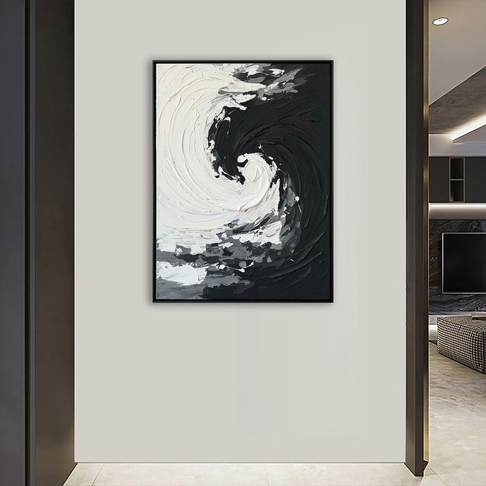 Infinite Flow Hand Painted Heavy Textured Wall Art – 36” x 48”