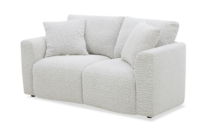 Waverly 68.11” Contemporary Fabric Loveseat with Removable Back Cushion – Linen