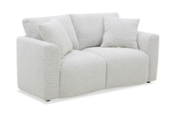 Waverly 68.11” Contemporary Fabric Loveseat with Removable Back Cushion – Linen 