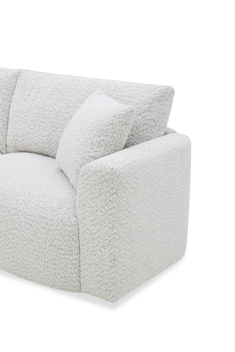 Waverly 68.11” Contemporary Fabric Loveseat with Removable Back Cushion – Linen