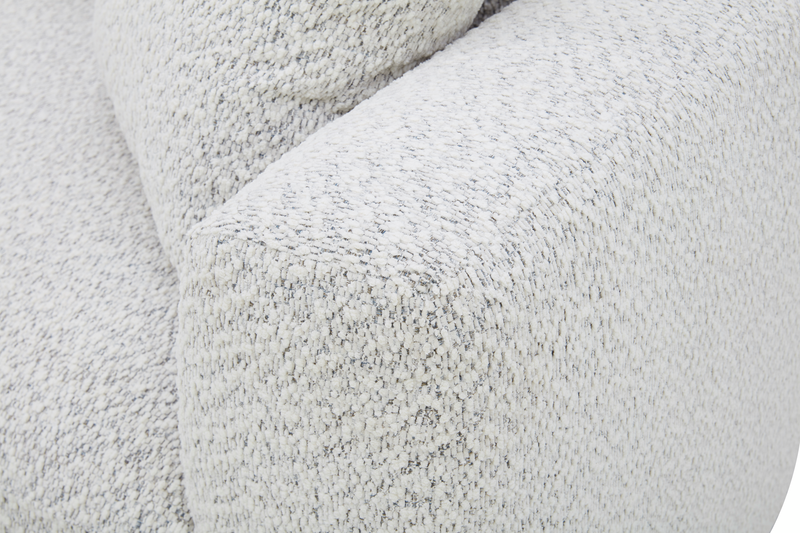 Waverly 40.55” Contemporary Fabric Swivel Chair with Removable Back Cushion – Linen