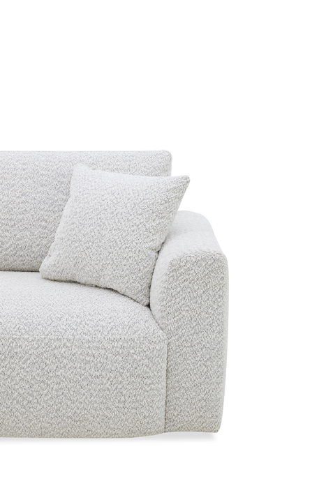 Waverly 90.94” Contemporary Fabric Sofa with Removable Back Cushion - Linen