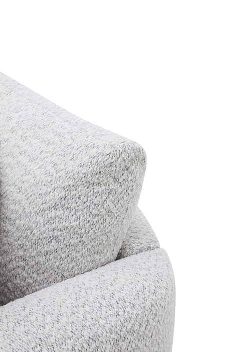 Waverly 90.94” Contemporary Fabric Sofa with Removable Back Cushion - Linen