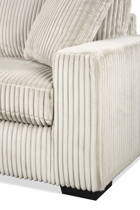 Willow 2-Piece Fabric Sectional with Removable Cushions and Chaise Ottoman – Sand