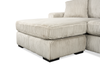 Willow 2-Piece Fabric Sectional with Removable Cushions and Chaise Ottoman – Sand | Sofa sectionnel Willow 2 pièces en tissu avec coussins amovibles et pouf de fauteuil long - sable