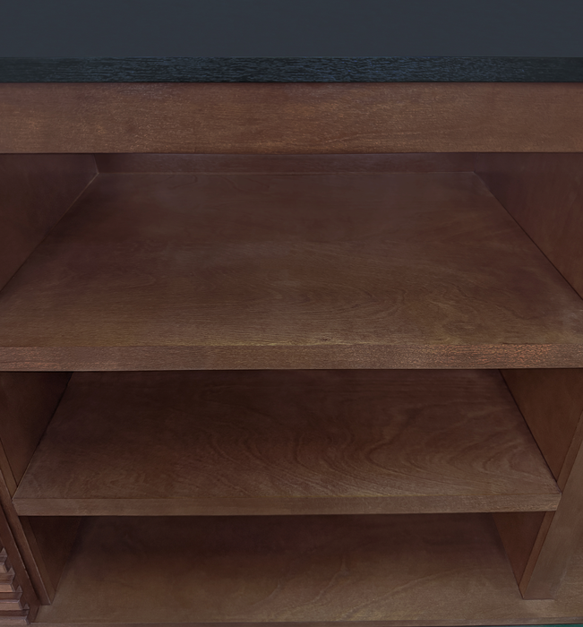 Wilder 68\" Traditional TV Stand with Storage and Cable Management for TVs up to 78\" – Dark Brown