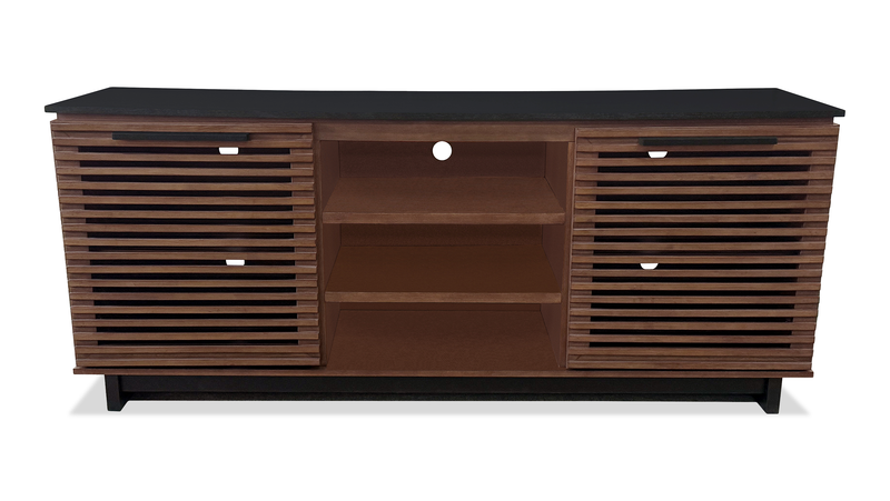 Wilder 68\" Traditional TV Stand with Storage and Cable Management for TVs up to 78\" – Dark Brown