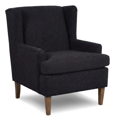 Made in Canada Sofa Lab Customizable Wingback 30" Fabric Accent Chair – Teddy Raven | Fauteuil d’appoint à oreilles personnalisable de Sofa Lab de 30 po fabriqué au Canada en tissu - Teddy Raven