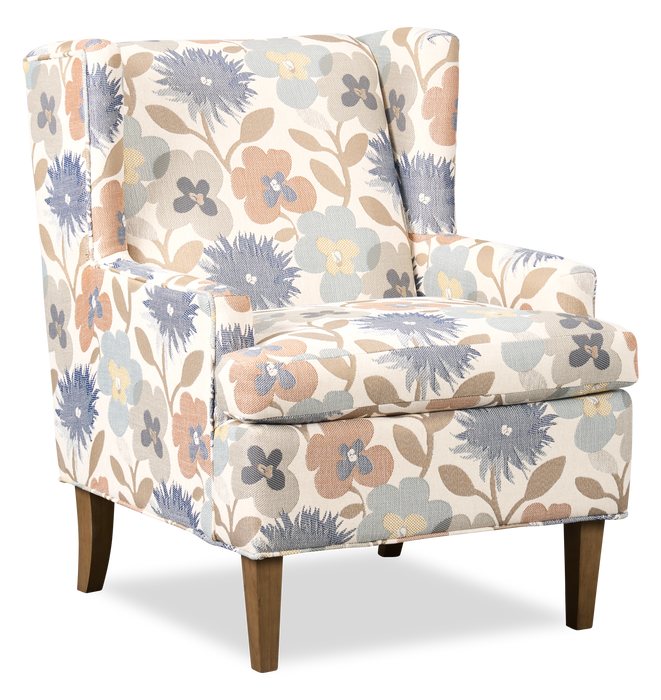 Made in Canada Sofa Lab Customizable Wingback 30\" Fabric Accent Chair – Dragonfly Accent Fabric 