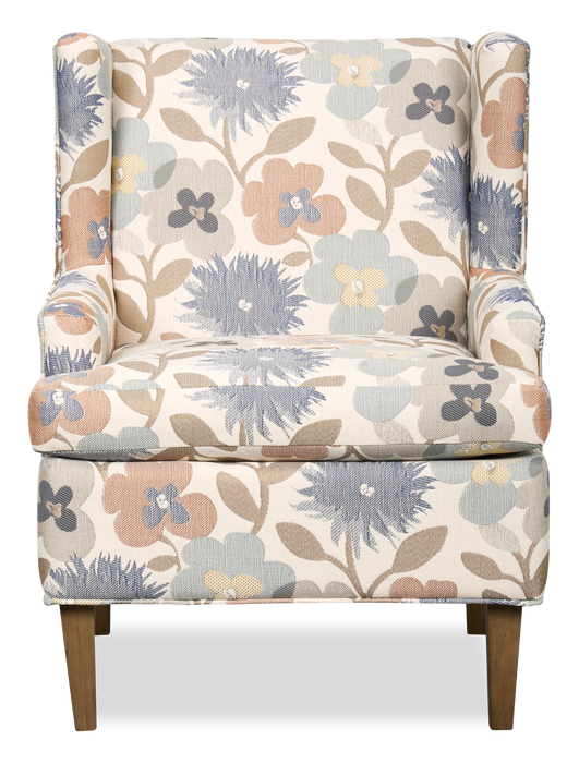 Made in Canada Sofa Lab Customizable Wingback 30\" Fabric Accent Chair – Dragonfly Accent Fabric 