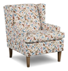 Made in Canada Sofa Lab Customizable Wingback 30\" Fabric Accent Chair – Rose Accent Fabric 