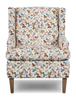 Made in Canada Sofa Lab Customizable Wingback 30" Fabric Accent Chair – Rose Accent Fabric  | Fauteuil d’appoint à oreilles personnalisable de Sofa Lab de 30 po fabriqué au Canada en tissu - tissu décoratif Rose