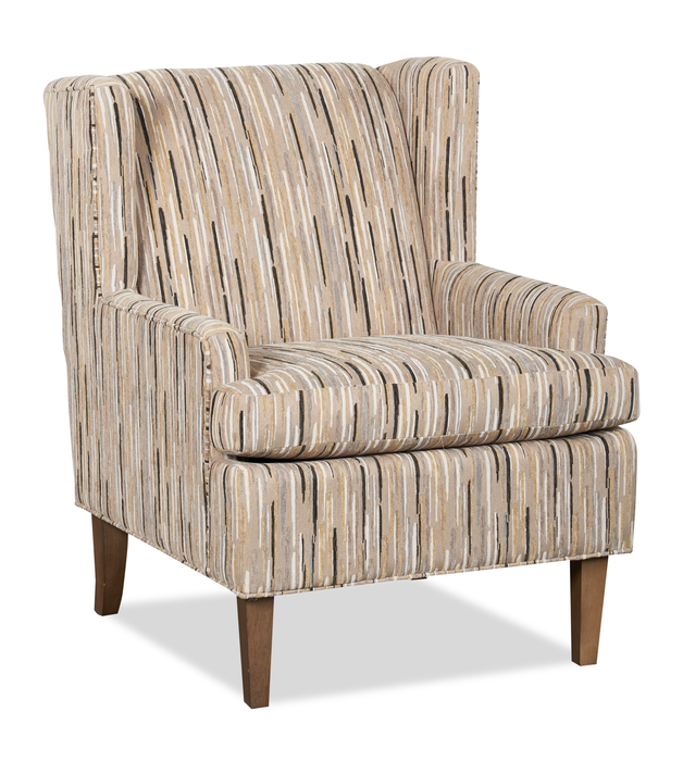 Made in Canada Sofa Lab Customizable Wingback 30\" Fabric Accent Chair – Mineral Accent Fabric 