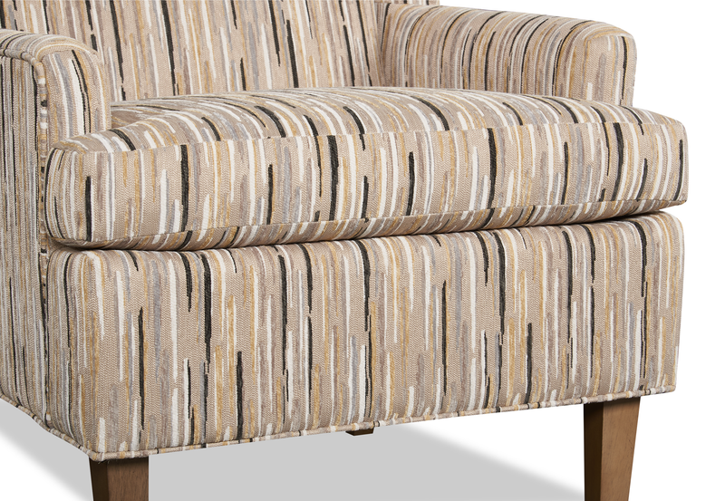 Made in Canada Sofa Lab Customizable Wingback 30\" Fabric Accent Chair – Mineral Accent Fabric 