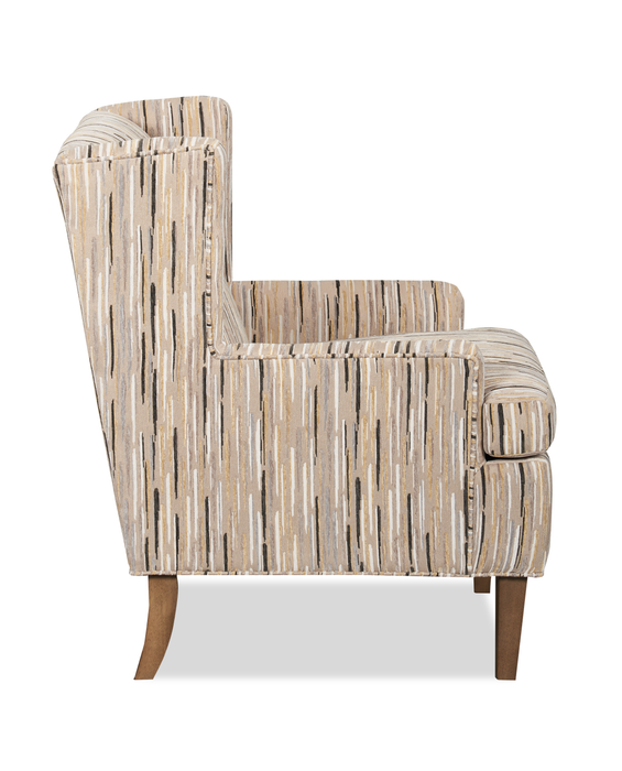 Made in Canada Sofa Lab Customizable Wingback 30\" Fabric Accent Chair – Mineral Accent Fabric 