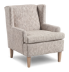 Made in Canada Sofa Lab Customizable Wingback 30\" Fabric Accent Chair – Rust Accent Fabric 