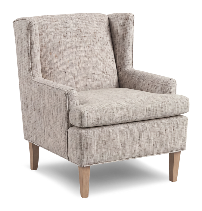Made in Canada Sofa Lab Customizable Wingback 30\" Fabric Accent Chair – Rust Accent Fabric 