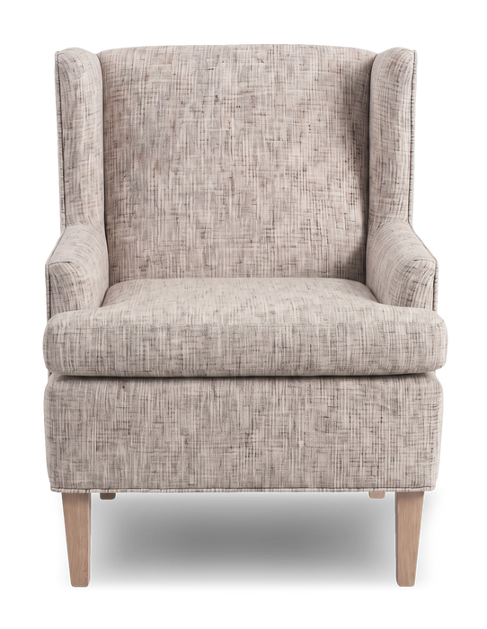 Made in Canada Sofa Lab Customizable Wingback 30\" Fabric Accent Chair – Rust Accent Fabric 