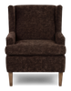 Made in Canada Sofa Lab Customizable Wingback 30" Fabric Accent Chair – Plush Chocolate | Fauteuil d’appoint à oreilles personnalisable de Sofa Lab de 30 po fabriqué au Canada en tissu - Plush Chocolate