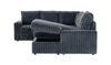 Winston 3-Piece Right-Facing Fabric Sleeper Sectional with Storage Chaise – Slate | Sofa-lit sectionnel de droite Winston 3 pièces en tissu avec fauteuil long de rangement - ardoise