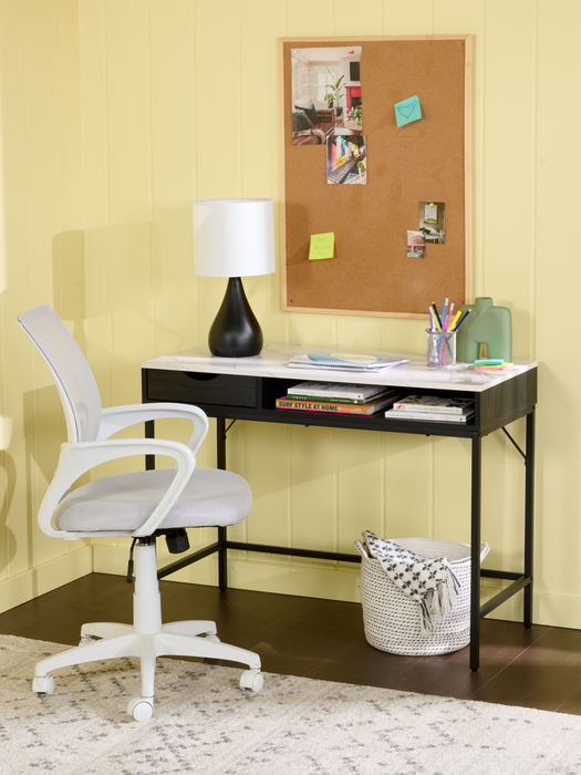 Sealy® Raven 25.2” Adjustable Ergonomic Office Chair with Mesh Padding - White