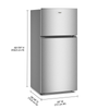 Whirlpool 28" 14 Cu. Ft. Wide Top Freezer Refrigerator – Stainless Steel - WRTX3314TZ | Réfrigérateur Whirlpool large de 14 pi3 et de 28 po à congélateur supérieur - acier inoxydable - WRTX3314TZ