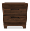 Yorkdale Bedside 2-Drawer Nightstand, 23.5"W x 24.7"H, Made in Canada – Walnut Brown | Table de nuit Yorkdale de 23,5 po (L) x 24,7 po (H) à 2 tiroirs, fabriquée au Canada - brun noyer | YORKO2NS
