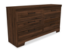 Yorkdale Bedroom 6-Drawer Dresser, 61.4"W x 32.3"H, Made in Canada – Walnut Brown