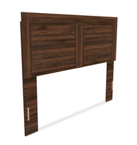 Yorkdale Panel Headboard, Made in Canada, Walnut Brown- Queen Size 