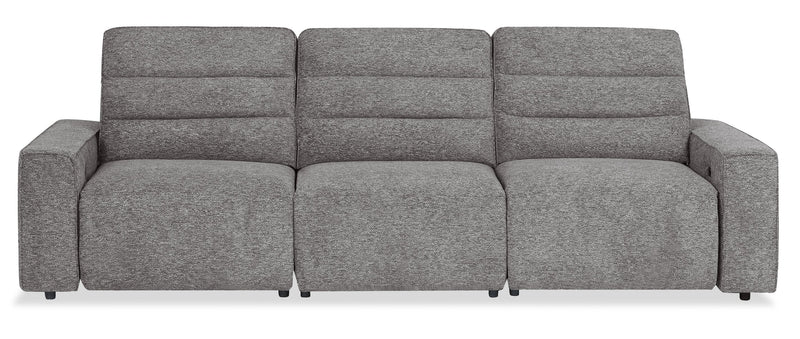 Shaquille O’Neal Home Prestige 3-Piece Power Reclining Sofa – Grey 