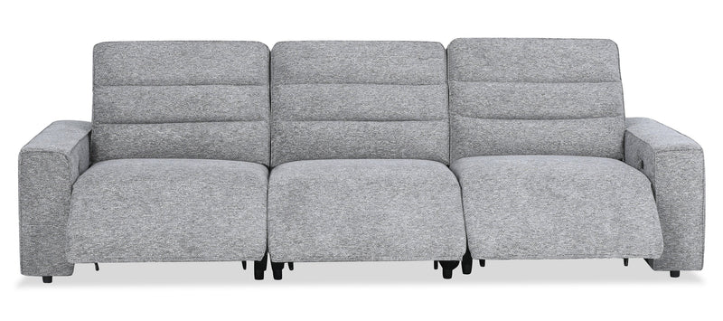 Shaquille O’Neal Home Prestige 3-Piece Power Reclining Sofa – Grey 