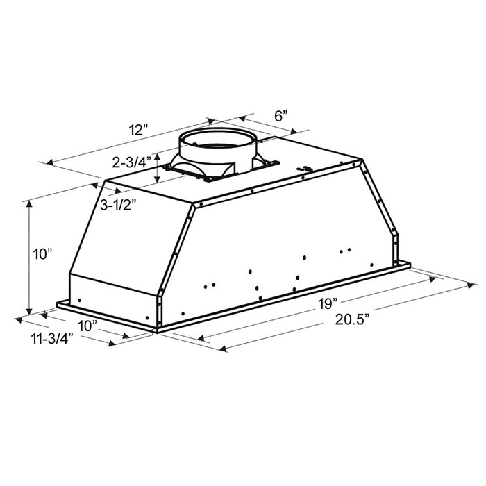 Victory 21\" Insert Range Hood with Ductless Option - Q6-21