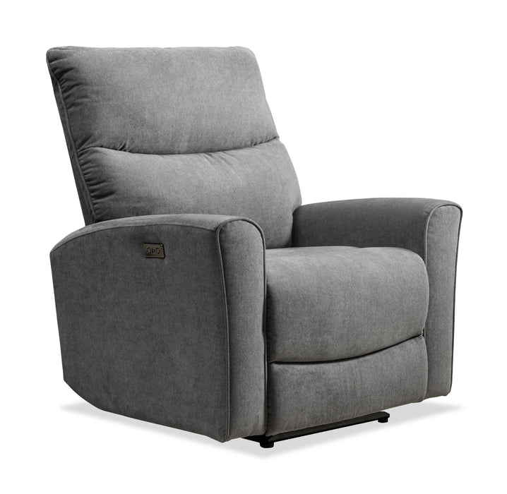 Quest 36.5\" Chenille Fabric Power Reclining Chair - Grey