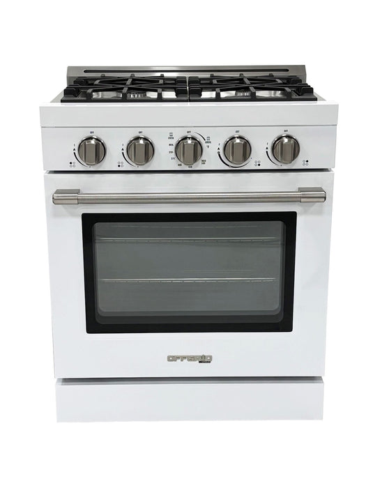 Unique Appliances Classic Retro 30” Propane Gas Range – White - UGP-R30OCLPW