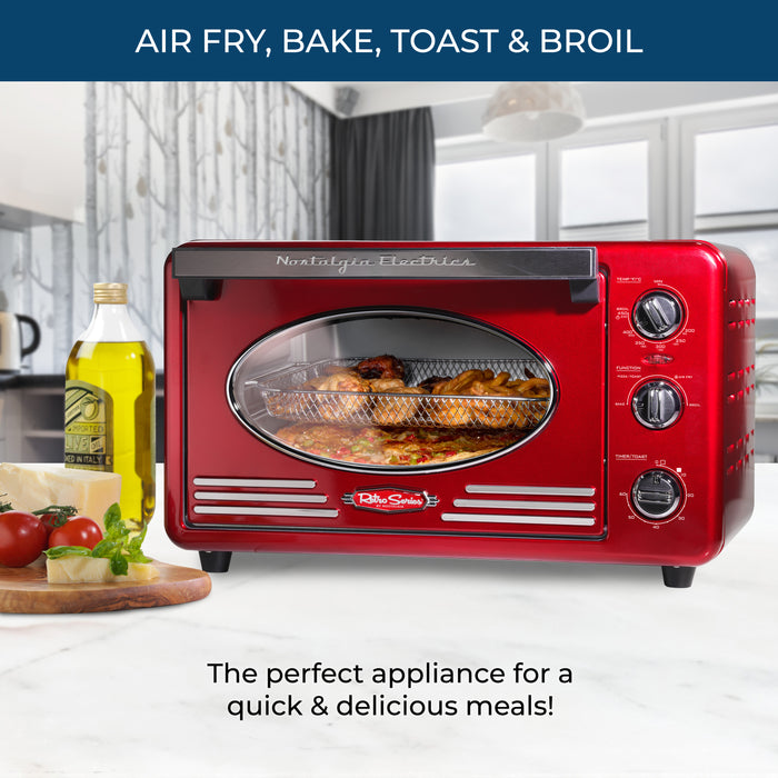 Nostalgia Retro 12-Slice Red Convection Toaster Oven - RTOV2RR