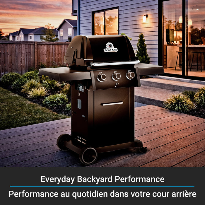 Broil King Royal 320 Shadow 3-Burner 30,000-BTU Propane Gas BBQ - 824154 Grill