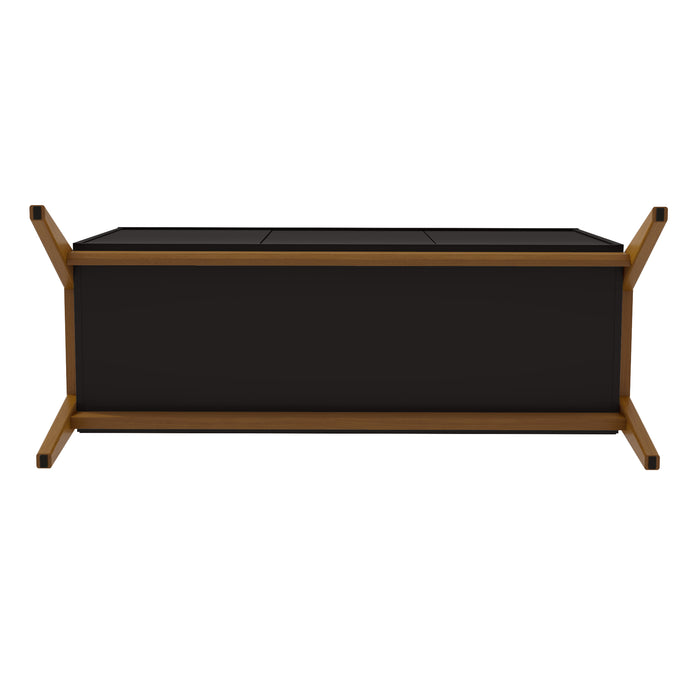 Manhattan Comfort Mid-Century Modern Gales 48.50” Sideboard with Solid Wood Legs - Matte Black