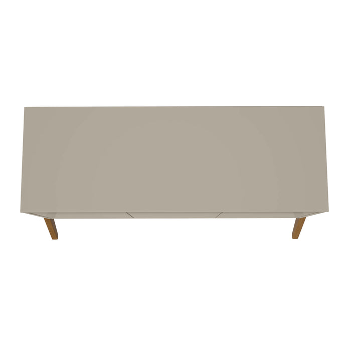 Manhattan Comfort Mid-Century Modern Gales 48.50” Sideboard with Solid Wood Legs - Greige